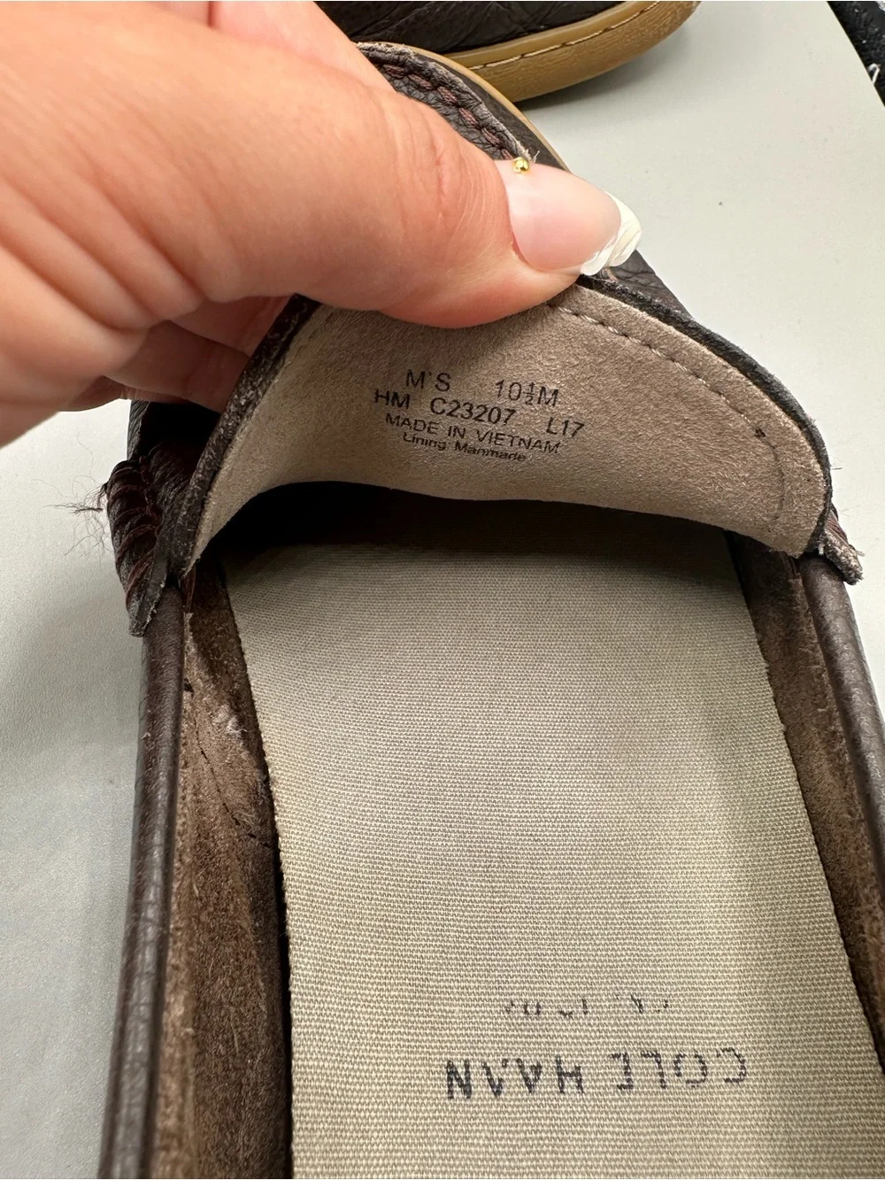 Cole Haan Pinch Weekender Loafers Pebbled Leather Men 10.5 Brown
